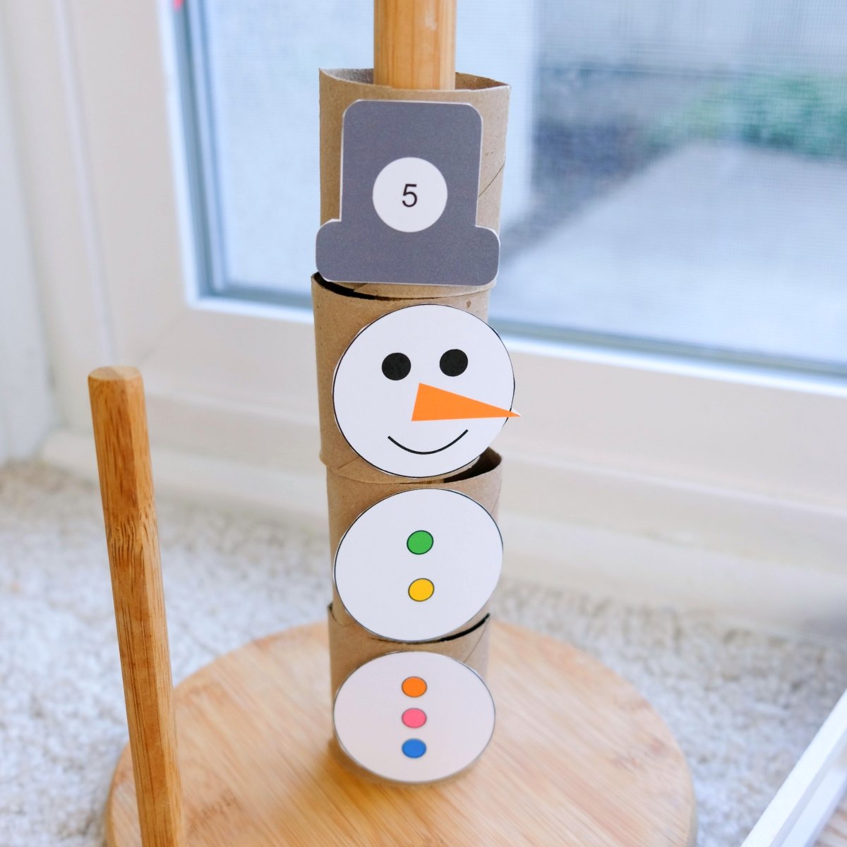 Toilet Paper Snowman Craft