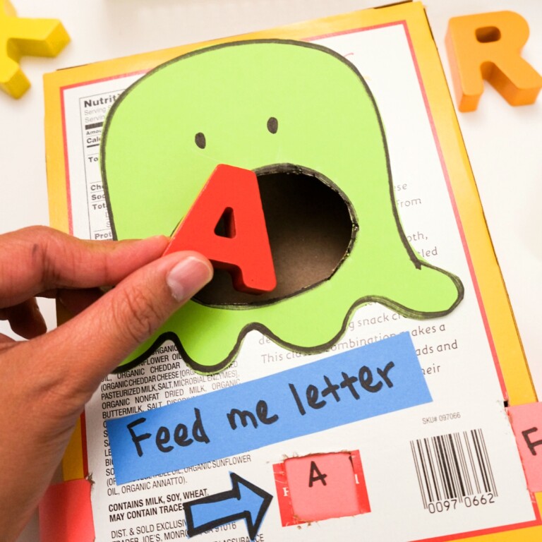 Feed the Monster Preschool Letter Matching Activity - Happy Tot Shelf