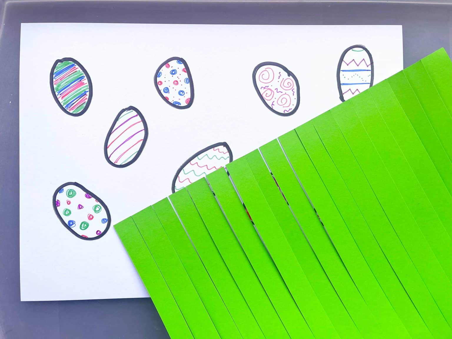 Easter Egg Hunt - An Easy Cutting Activity for Toddlers