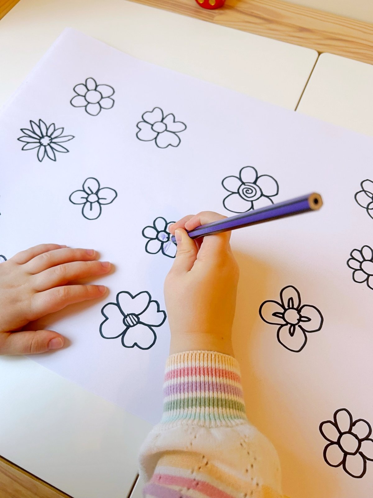 colouring flowers